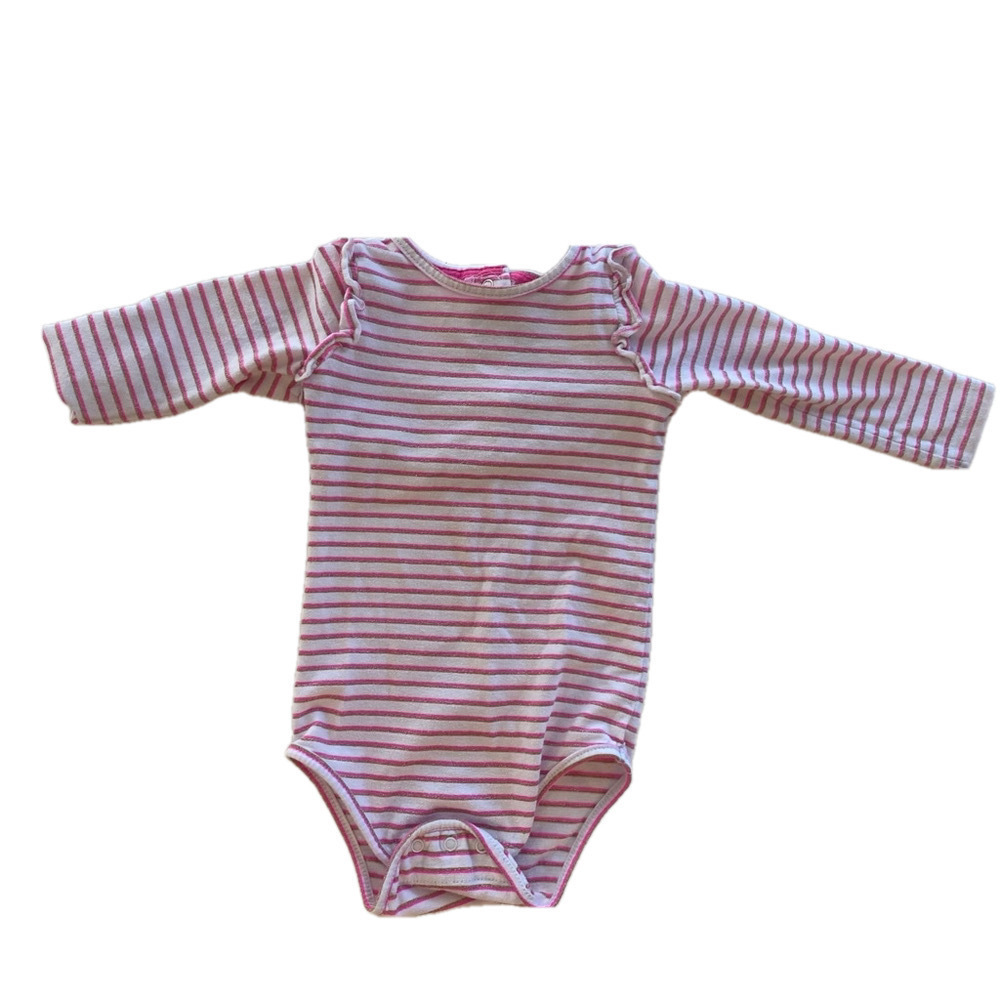 Baby OshKosh B'gosh Bodysuit 12 Months White Pink Striped